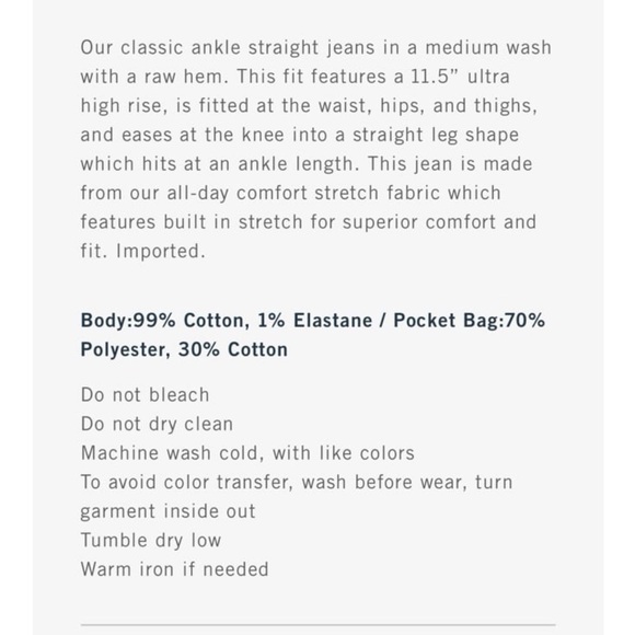A&F Ultra High Rise Ankle Straight Jeans - Picture 10 of 10
